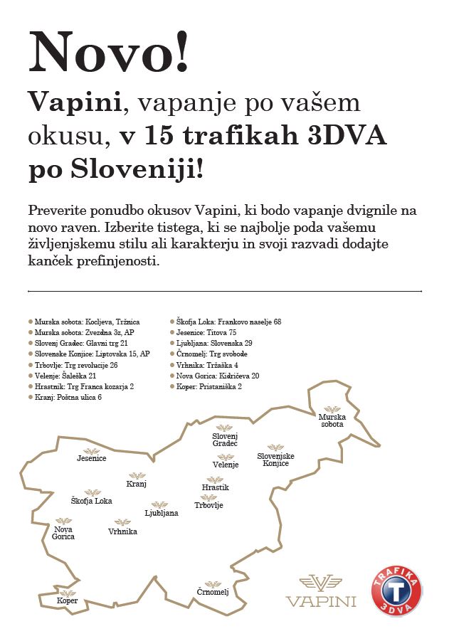 Vapini, v 15 trafikah 3DVA po Sloveniji!
